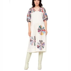 SEA New York NY Paloma Quilted Patchwork Midi Dress XS